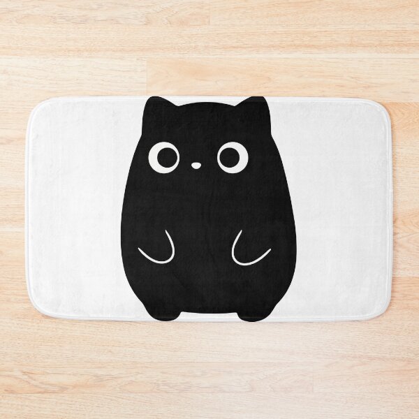 Item preview, Minimalist Black Cat Kawaii Poster - Adorable Feline Shape Art - Simple Cute Kitten Icon Print designed and sold by BestChoiceService.