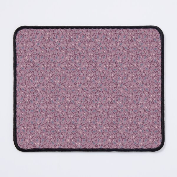 Item preview, Blue and light pink flowers on mauve background for ditsy floral seamless pattern designed and sold by PCaleDesigns.