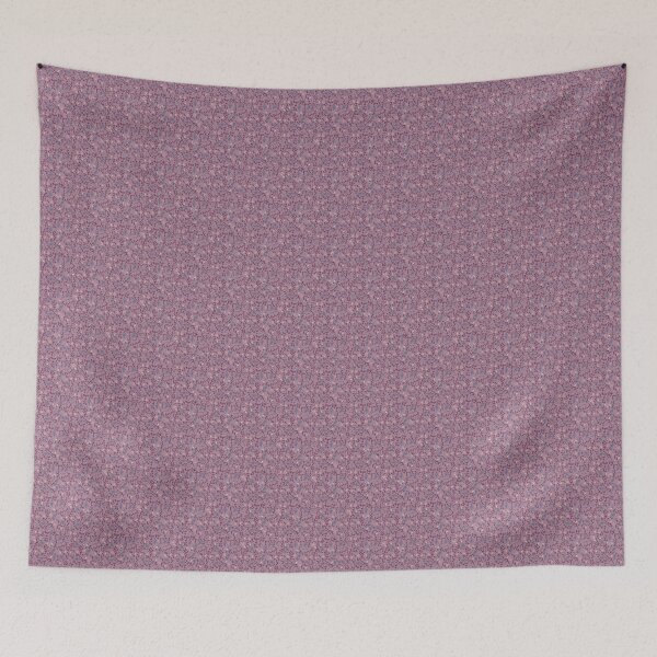 Item preview, Blue and light pink flowers on mauve background for ditsy floral seamless pattern designed and sold by PCaleDesigns.