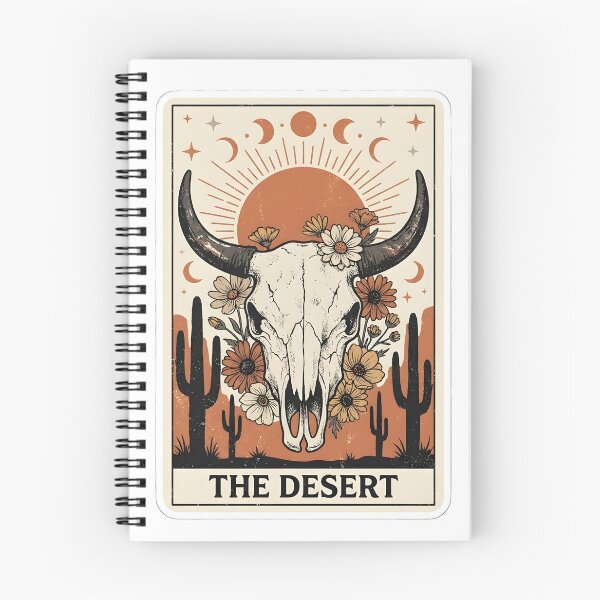 Item preview, The Desert Western Bull Skull Tarot Card designed and sold by FunkPrint.
