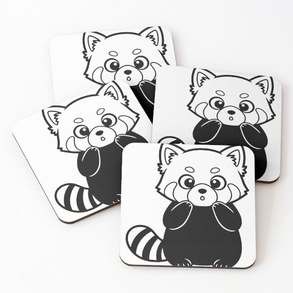 Item preview, Surprised Red Panda Vector Poster - Cute Kawaii Wildlife Illustration - Minimalist Forest Animal Art designed and sold by BestChoiceService.