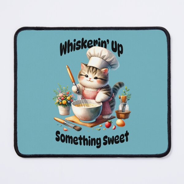 Item preview, Whiskerin’ Up Something Sweet Cute Baking Cat Design designed and sold by Sachie's Studio.