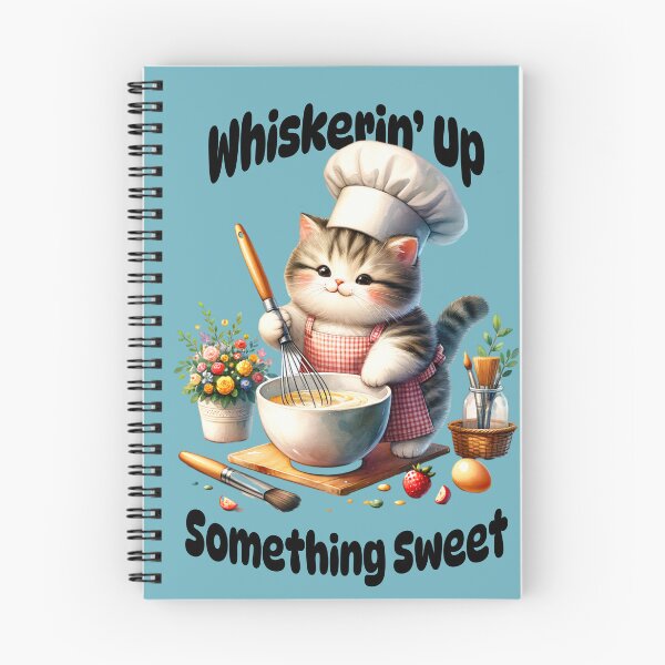 Item preview, Whiskerin’ Up Something Sweet Cute Baking Cat Design designed and sold by Sachie's Studio.