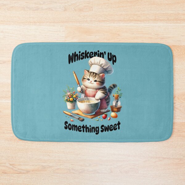 Item preview, Whiskerin’ Up Something Sweet Cute Baking Cat Design designed and sold by Sachie's Studio.