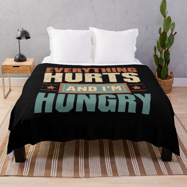 Item preview, Everything Hurts And I'm Hungry Funny Relatable Workout Recovery designed and sold by RetroMini2026.