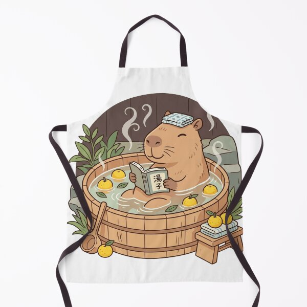 Item preview, Cozy Capybara Reading In Bath - Spa Reader Aesthetic designed and sold by Retro Mood Co.
