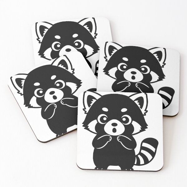Item preview, Shocked Red Panda Silhouette Poster - Minimalist Wildlife Expression Print - Modern Kawaii Forest Creature Art designed and sold by BestChoiceService.