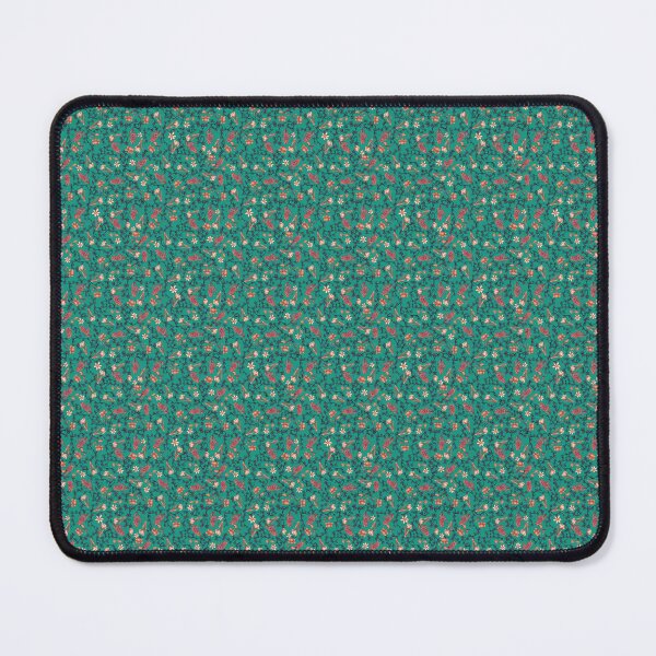 Item preview, ditsy sunrise floral on teal background in seamless pattern designed and sold by PCaleDesigns.