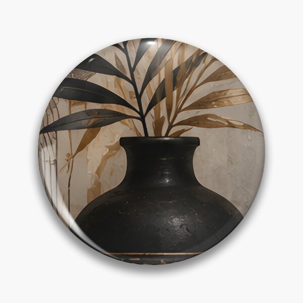 Item preview, Ancestral Black and Gold Vase - Tribal Art Deco designed and sold by ILOVECHIWAWA.