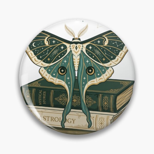 Item preview, Celestial Luna Moth Book Stack - Dark Academia Aesthetic designed and sold by Retro Mood Co.