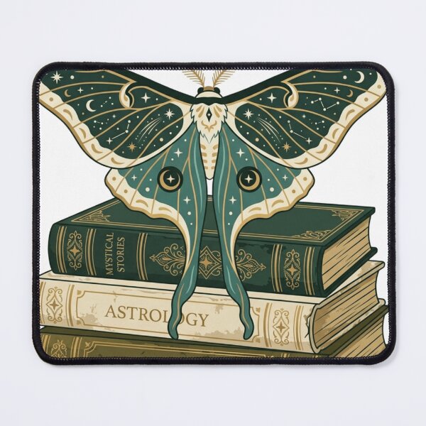 Item preview, Celestial Luna Moth Book Stack - Dark Academia Aesthetic designed and sold by Retro Mood Co.