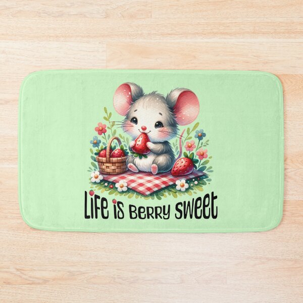 Item preview, Cute Strawberry Mouse Cottagecore Picnic Design designed and sold by Sachie's Studio.