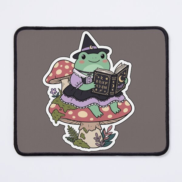 Item preview, Cute Gothic Frog Reading - Spooky Book Club Aesthetic designed and sold by Retro Mood Co.