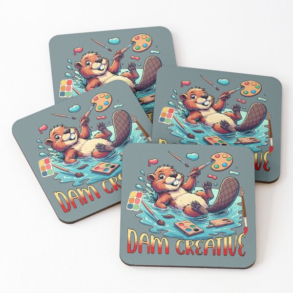Item preview, Dam Creative Beaver Artist Funny Painter Design designed and sold by Sachie's Studio.