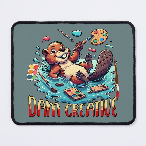 Item preview, Dam Creative Beaver Artist Funny Painter Design designed and sold by Sachie's Studio.