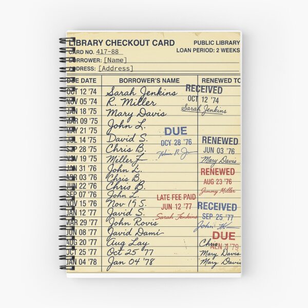 Item preview, Vintage Library Checkout Card - Nostalgic Bookish Merch designed and sold by Retro Mood Co.
