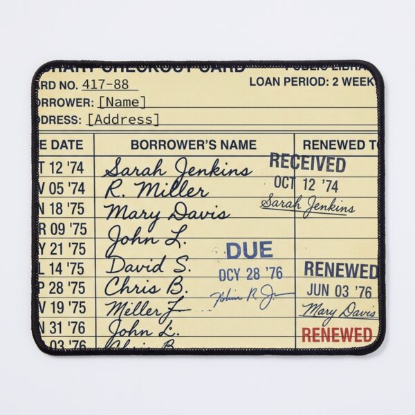 Item preview, Vintage Library Checkout Card - Nostalgic Bookish Merch designed and sold by Retro Mood Co.
