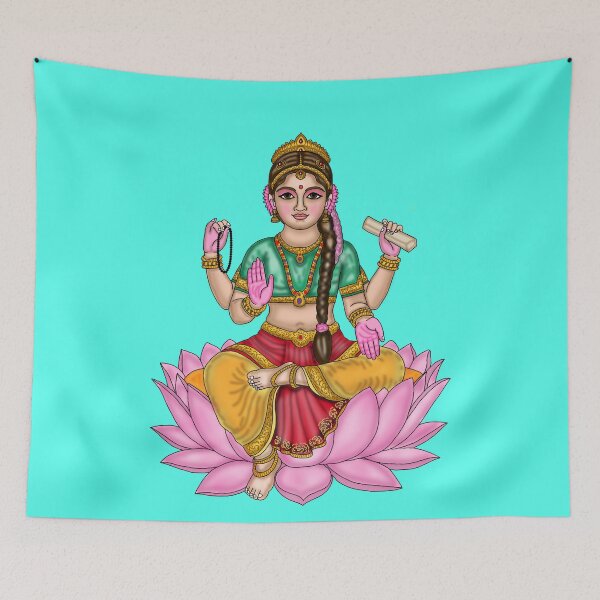 Item preview, Goddess Child Lalita Artwork | Divine Hindu Goddess Digital Illustration designed and sold by Harshit_Digital_Arts.