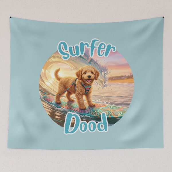 Item preview, Surfer Dood Livvy (round) designed and sold by Doodles Down South.