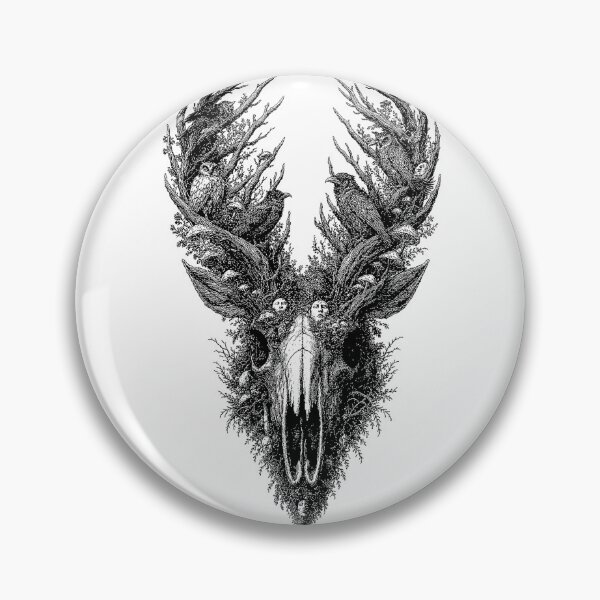 Item preview, Wendigo Deer Skull Forest Spirit Ink designed and sold by greatlakesea.