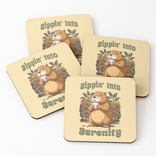 Item preview, Sippin’ Into Serenity Cute Coffee Capybara Design designed and sold by Sachie's Studio.