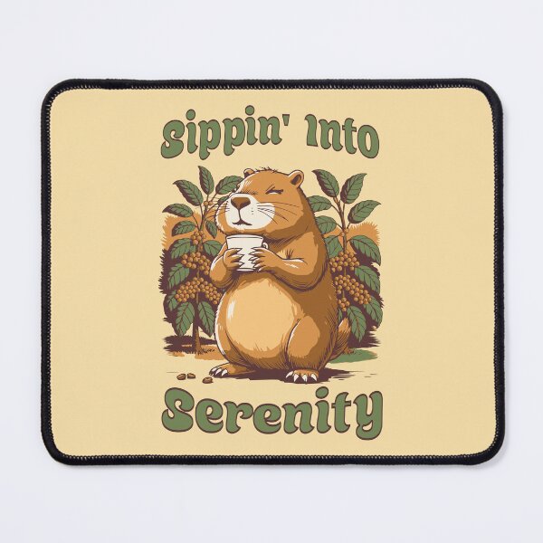 Item preview, Sippin’ Into Serenity Cute Coffee Capybara Design designed and sold by Sachie's Studio.