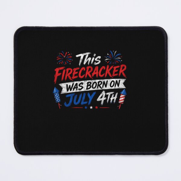 Item preview, This Firecracker Was Born On July 4th Independence Day Birthday designed and sold by RetroMini2026.