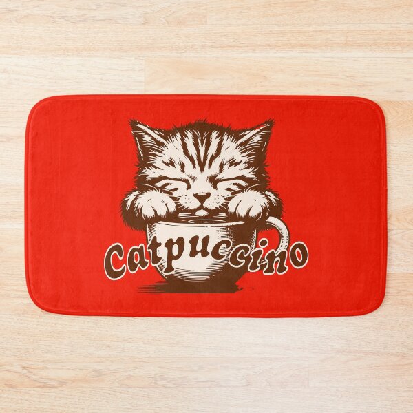 Item preview, Catpuccino Cute Sleeping Kitten Coffee Lover Design designed and sold by Sachie's Studio.
