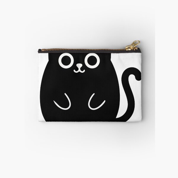 Item preview, Chubby Black Cat Kawaii Poster - Smiling Kitten Vector Art - Minimalist Pet Silhouette Graphic designed and sold by BestChoiceService.