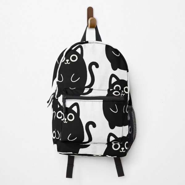 Item preview, Chubby Black Cat Kawaii Poster - Smiling Kitten Vector Art - Minimalist Pet Silhouette Graphic designed and sold by BestChoiceService.