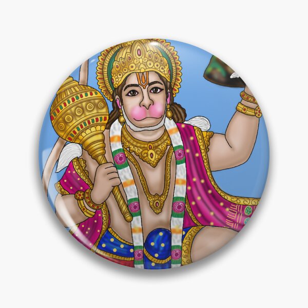 Item preview, Hanuman Carrying Mountain Artwork | Divine Hindu Digital Illustration designed and sold by Harshit_Digital_Arts.