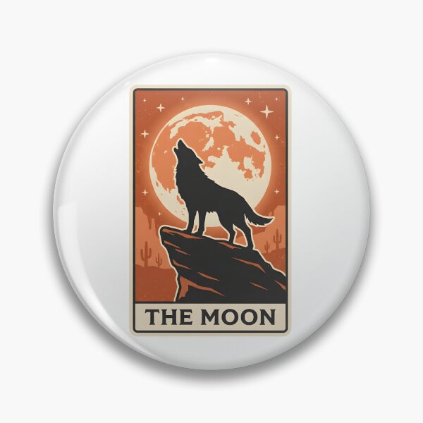 Item preview, The Moon Howling Wolf Western Tarot Card designed and sold by FunkPrint.