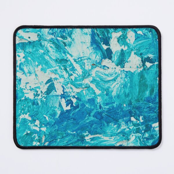 Item preview, Teal and Cobalt Blue Palette Knife Abstract designed and sold by L&L.