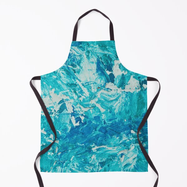 Item preview, Teal and Cobalt Blue Palette Knife Abstract designed and sold by L&L.