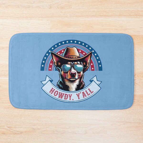 Item preview, Howdy Y’all Cowboy Dog Design | Patriotic Country Western Dog Art designed and sold by Sachie's Studio.