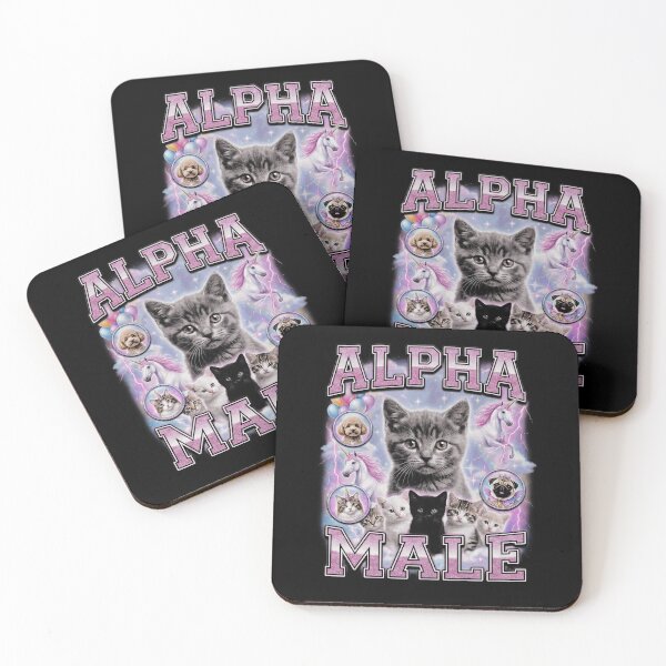Item preview, Funny Alpha Funny Cat Unicorn Kitten Rainbow Art designed and sold by elderberry.