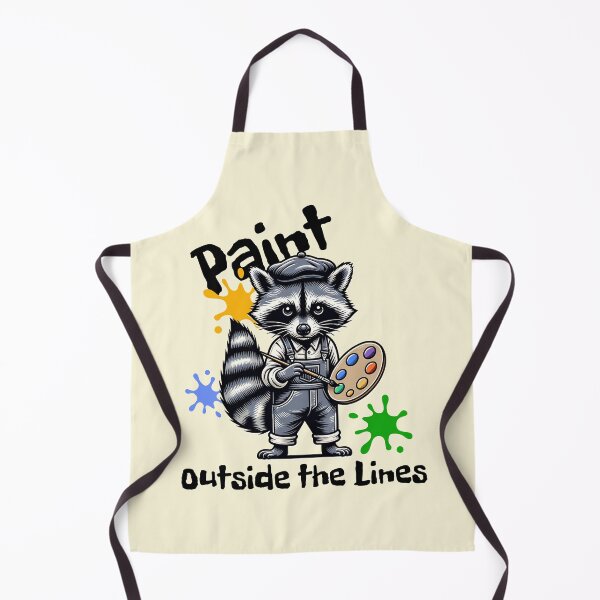 Item preview, Paint Outside the Lines Raccoon Artist Design | Cute Creative Animal Art designed and sold by Sachie's Studio.