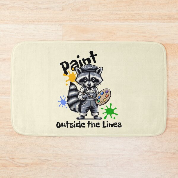 Item preview, Paint Outside the Lines Raccoon Artist Design | Cute Creative Animal Art designed and sold by Sachie's Studio.