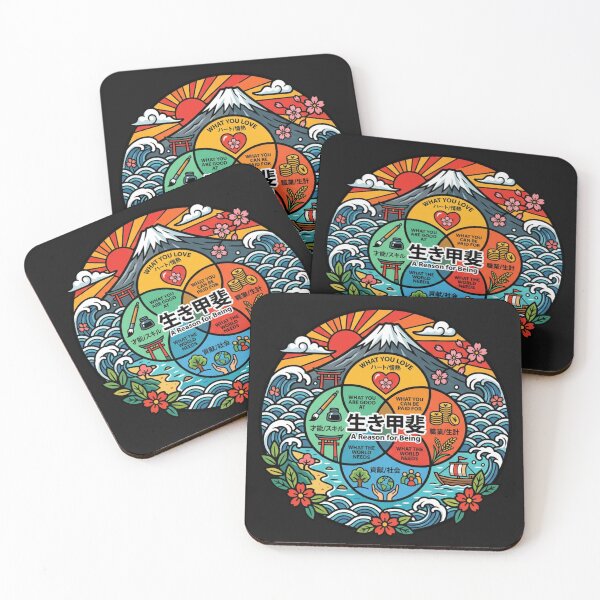 Item preview, Ikigai Japanese Purpose Diagram Art designed and sold by Tsugraf Designs.
