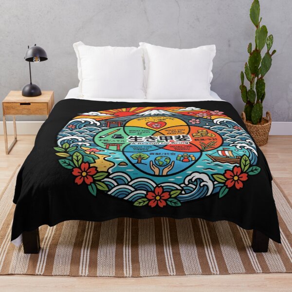 Item preview, Ikigai Japanese Purpose Diagram Art designed and sold by Tsugraf Designs.