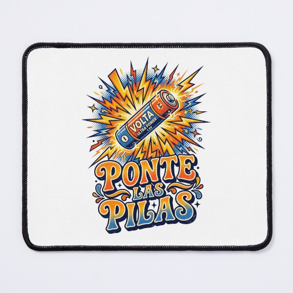 Item preview, Ponte Las Pilas Retro Battery Latino Humor Spanglish Motivation designed and sold by PictoVibe.