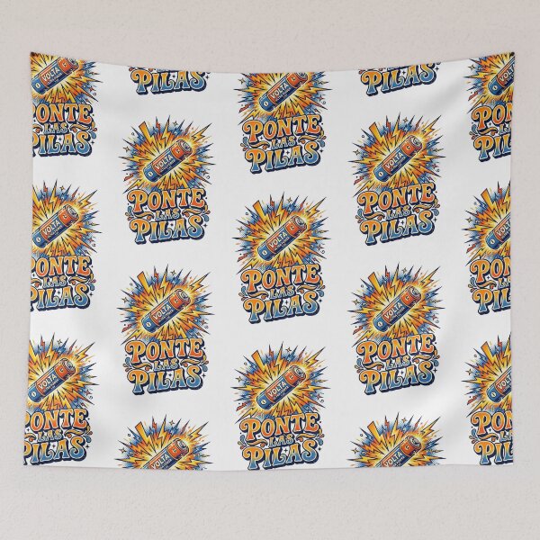 Item preview, Ponte Las Pilas Retro Battery Latino Humor Spanglish Motivation designed and sold by PictoVibe.