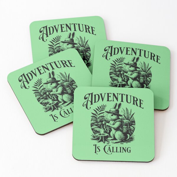 Item preview, Adventure Is Calling Bunny Camping Design | Vintage Woodland Rabbit Explorer Art designed and sold by Sachie's Studio.