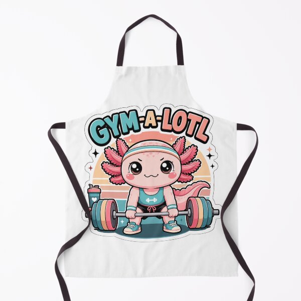 Item preview, Gym-A-Lotl Cute Axolotl Lifting Weights designed and sold by Digistore1221.