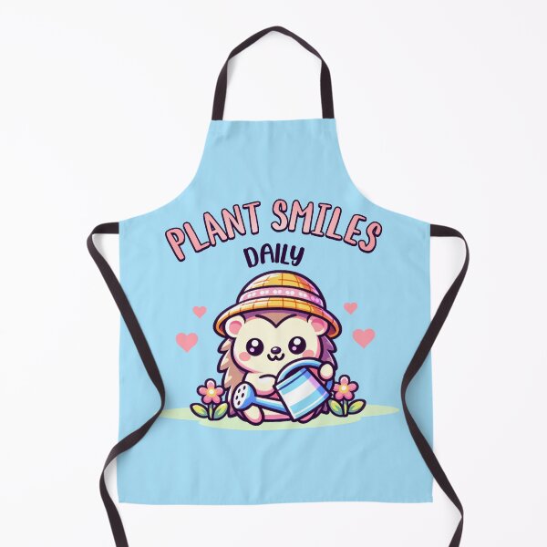 Item preview, Plant Smiles Daily Cute Hedgehog Gardening Design | Kawaii Garden Animal Art designed and sold by Sachie's Studio.