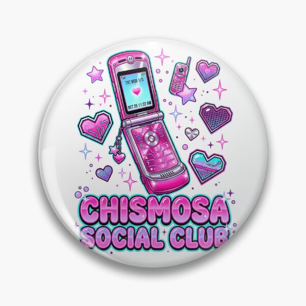 Item preview, Chismosa Social Club Y2K Pink Flip Phone Spanish Meme designed and sold by PictoVibe.