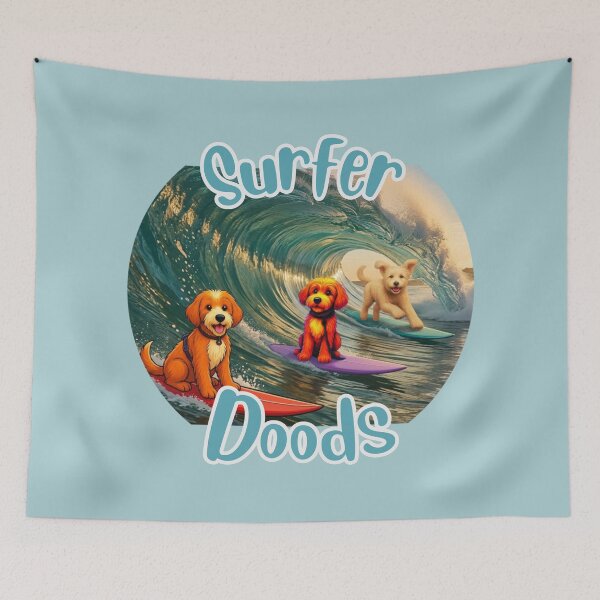 Item preview, Surfer Doods (round) designed and sold by Doodles Down South.