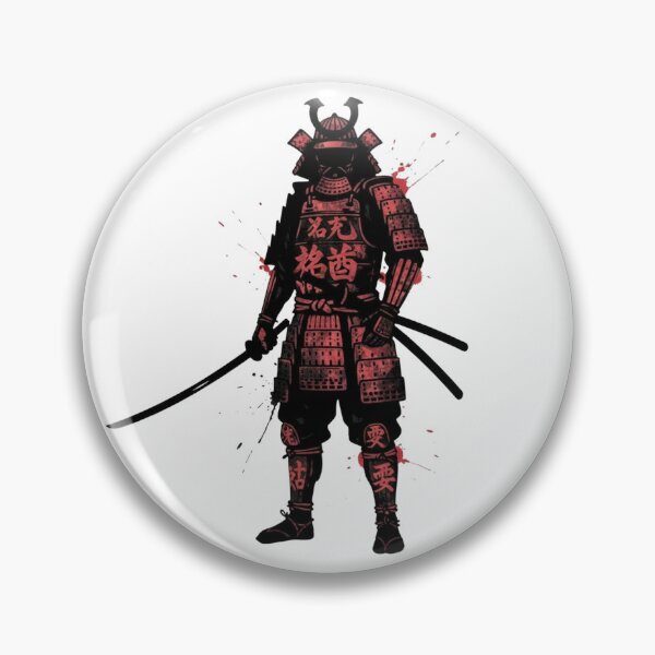 Item preview, Japanese samurai vocabulary silhouette kanji armor ink wash bushido language gift designed and sold by language-des.