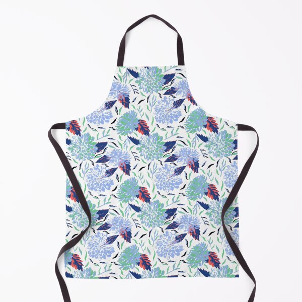 Item preview, Daylight Dahlias Bloom Summer Floral Blues and greens designed and sold by Dally-Dabble.