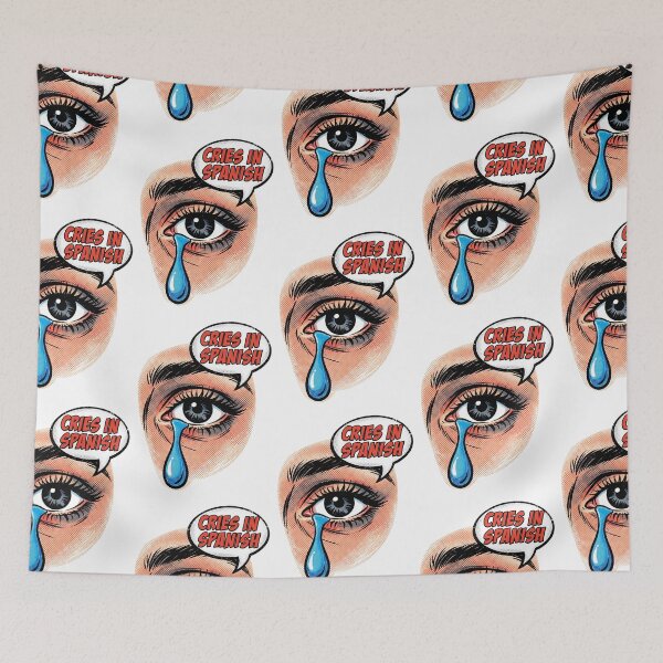 Item preview, Cries in Spanish Dramatic Telenovela Eye Comic Pop Art designed and sold by PictoVibe.